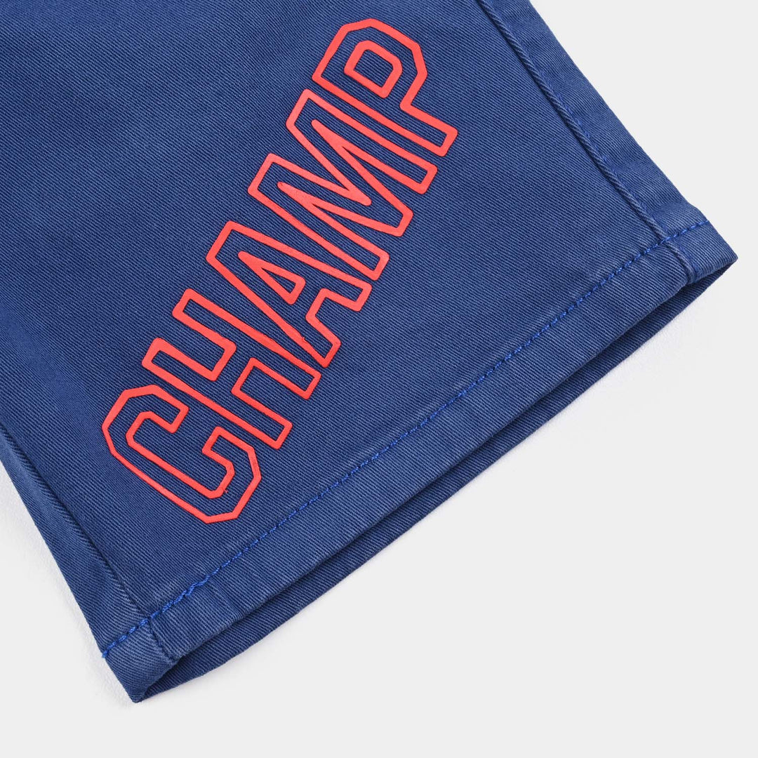 Boys Denim Stretch Twill Short Champ-Navy Blue