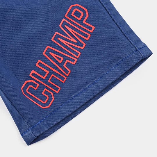 Boys Denim Stretch Twill Short Champ-Navy Blue