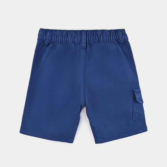 Boys Denim Stretch Twill Short Champ-Navy Blue