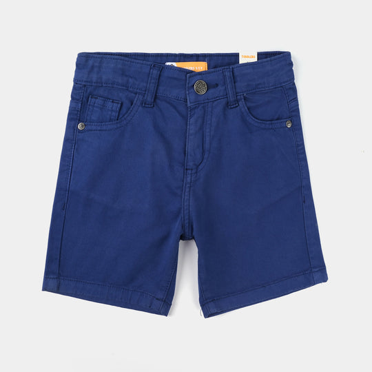 Boys Denim Stretch Twill Short Basic-Navy Blue