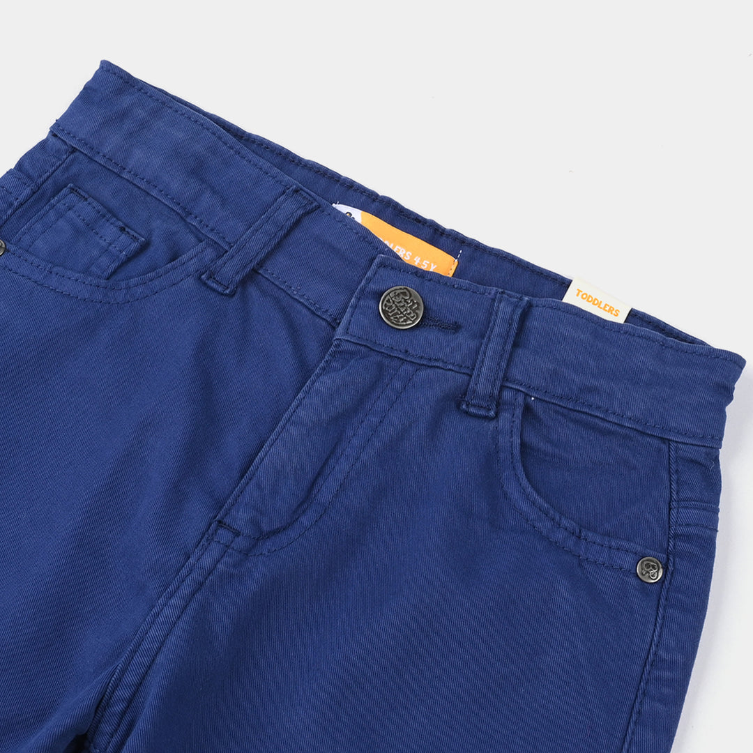 Boys Denim Stretch Twill Short Basic-Navy Blue