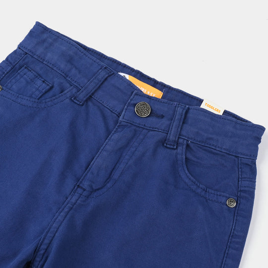 Boys Denim Stretch Twill Short Basic-Navy Blue