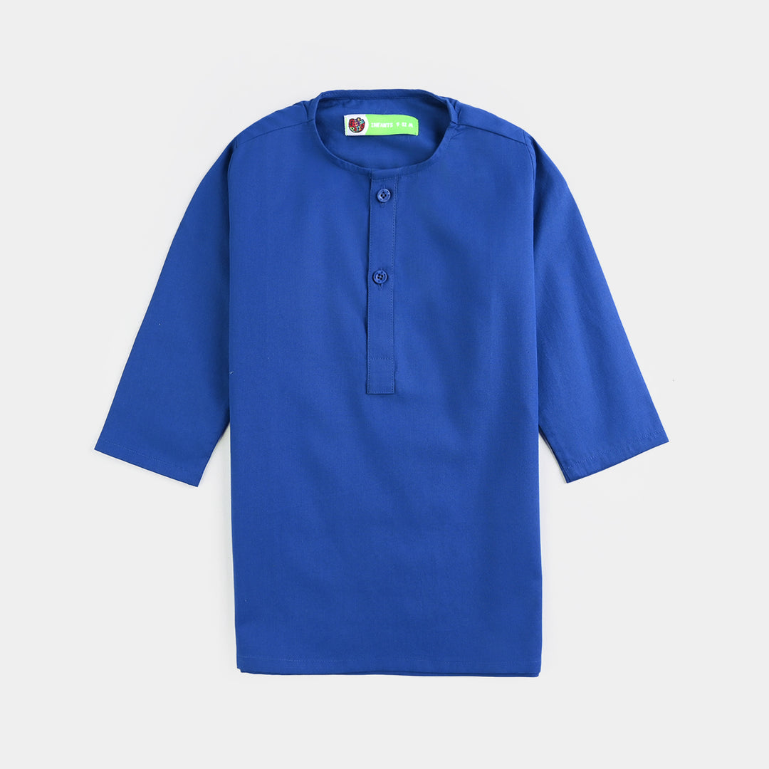 Infant Boys Cotton Poplin 3 Piece Suit (Fishes) - Blue