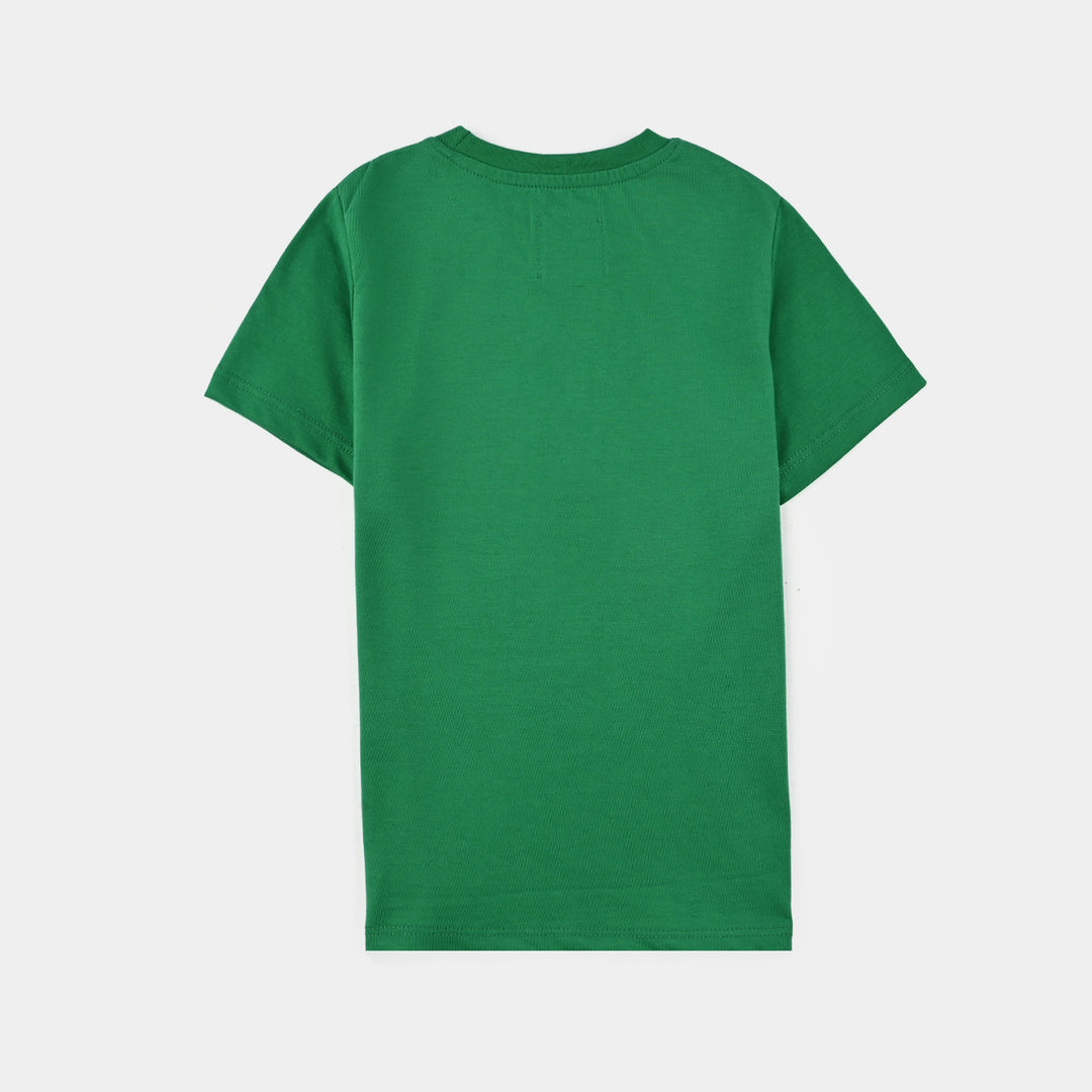 Boys Poly Cotton Jersey T-Shirt H/S 14th AUGUST-Joly Green