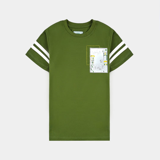 Boys Poly Cotton Jersey T-Shirt H/S ARZ-E-PAKISTAN