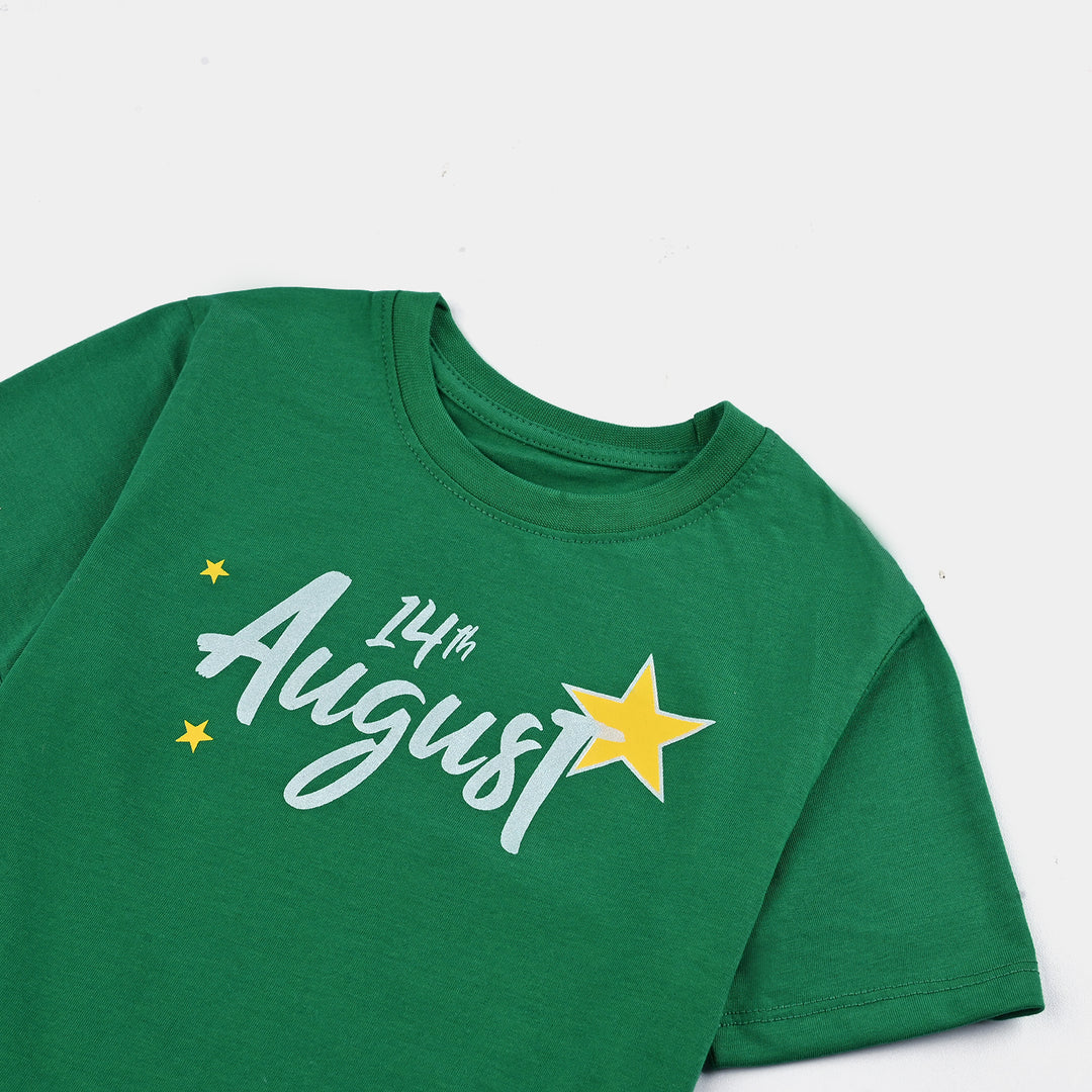 Girls Poly Cotton Jersey T-Shirt H/S SHINING STAR-Joly Green
