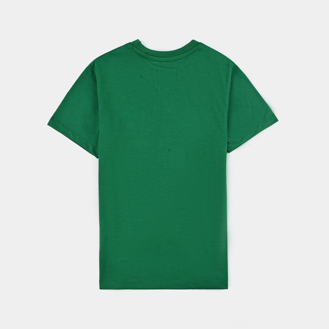 Girls Poly Cotton Jersey T-Shirt H/S SHINING STAR-Joly Green