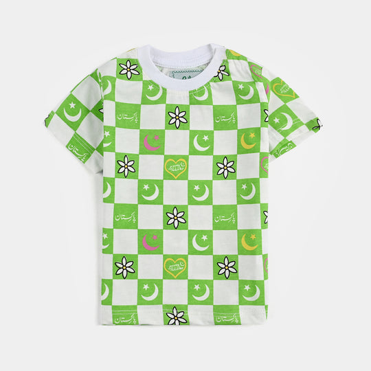 Girls Poly Cotton Jersey T-Shirt H/S AZADI KAI RANG-Snow White