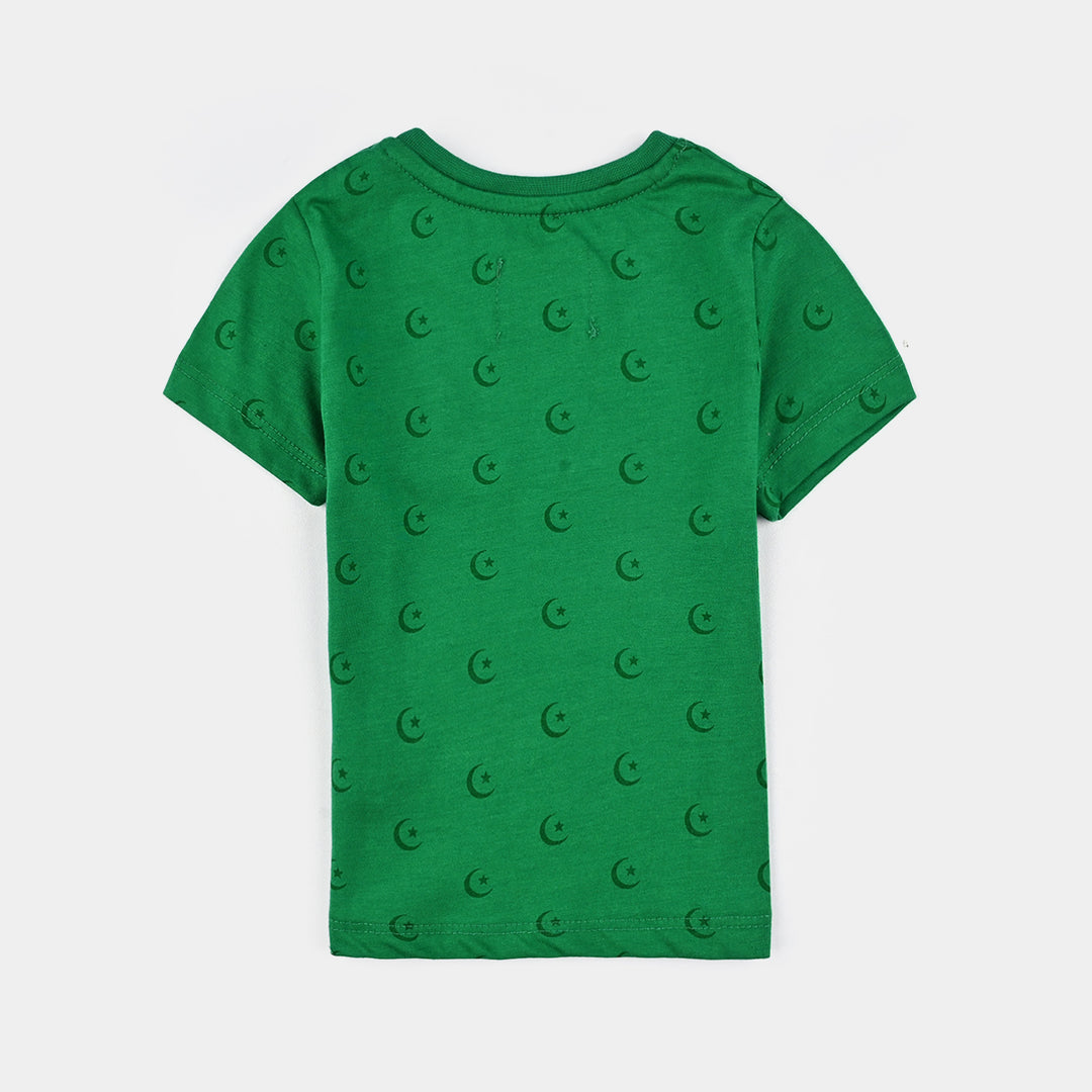 Infant Boys Poly Cotton Jersey Knitted Suit JEEVAY PAKISTAN-Joly Green