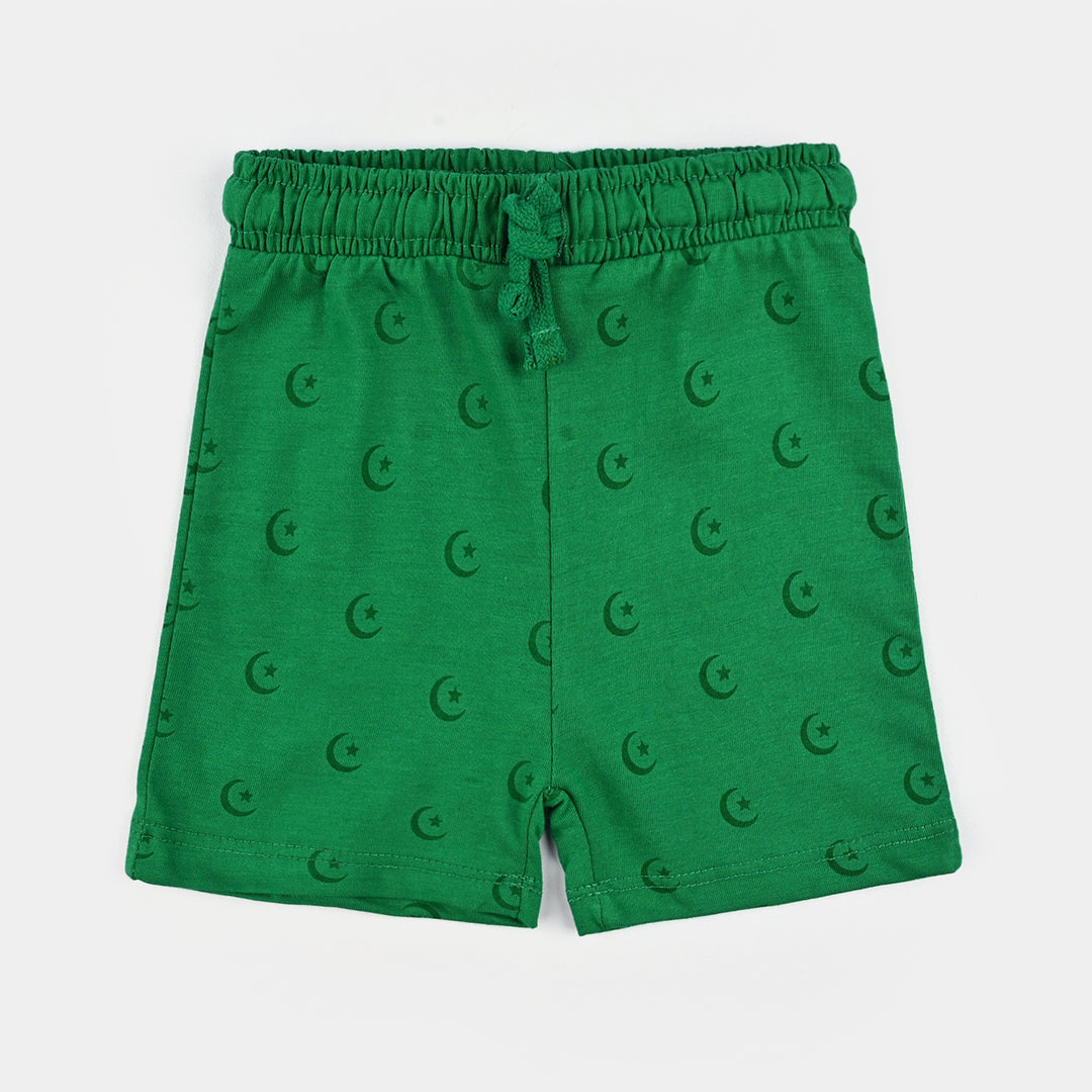 Infant Boys Poly Cotton Jersey Knitted Suit JEEVAY PAKISTAN-Joly Green