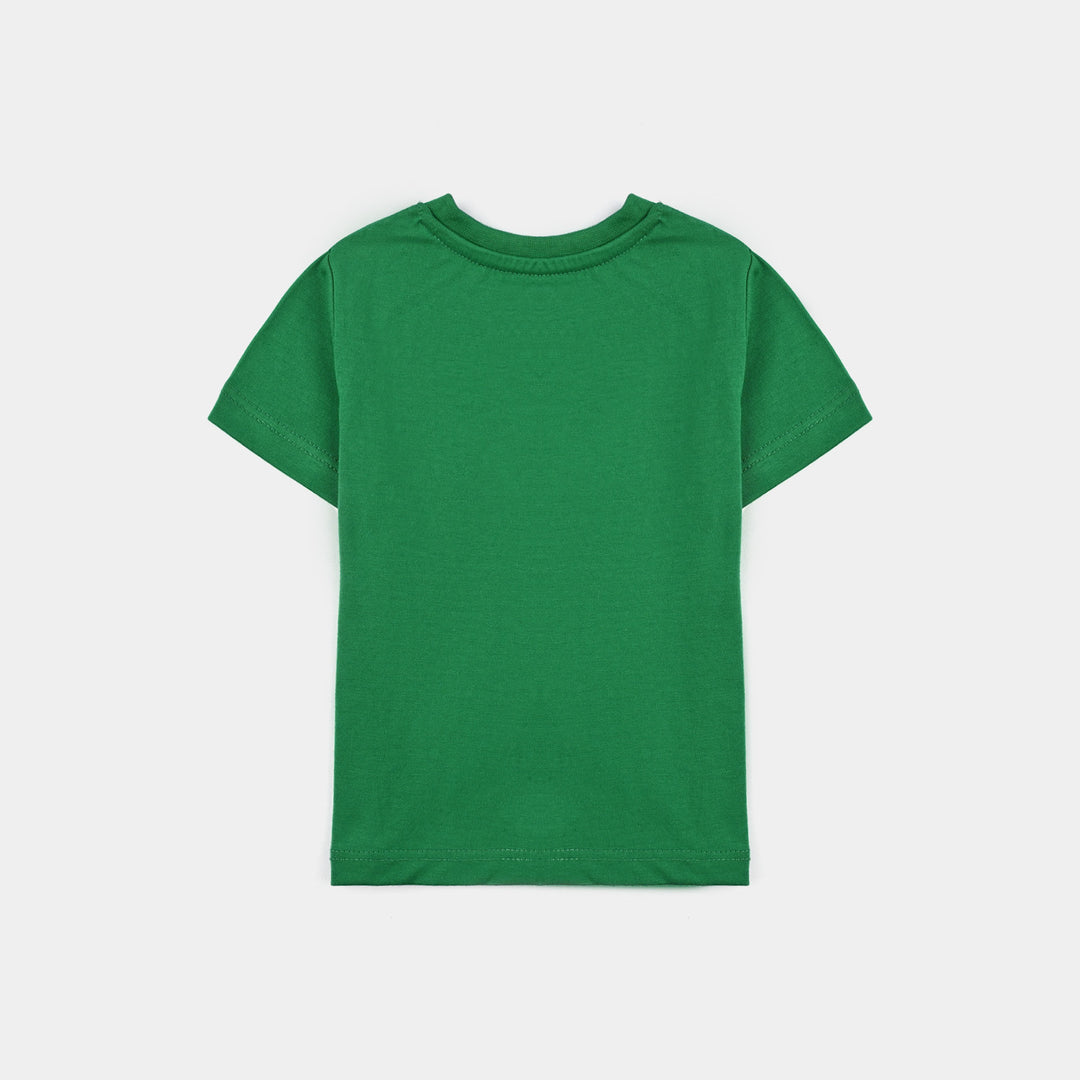 Infant Boys Poly Cotton Jersey T-Shirt 14th AUGUST-Joly Green