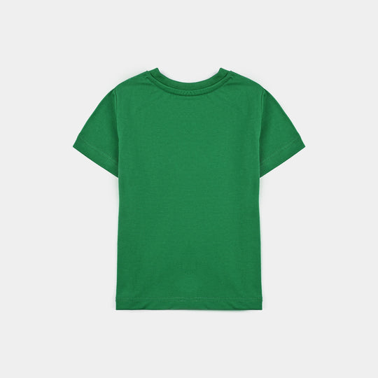 Infant Boys Poly Cotton Jersey T-Shirt 14th AUGUST-Joly Green