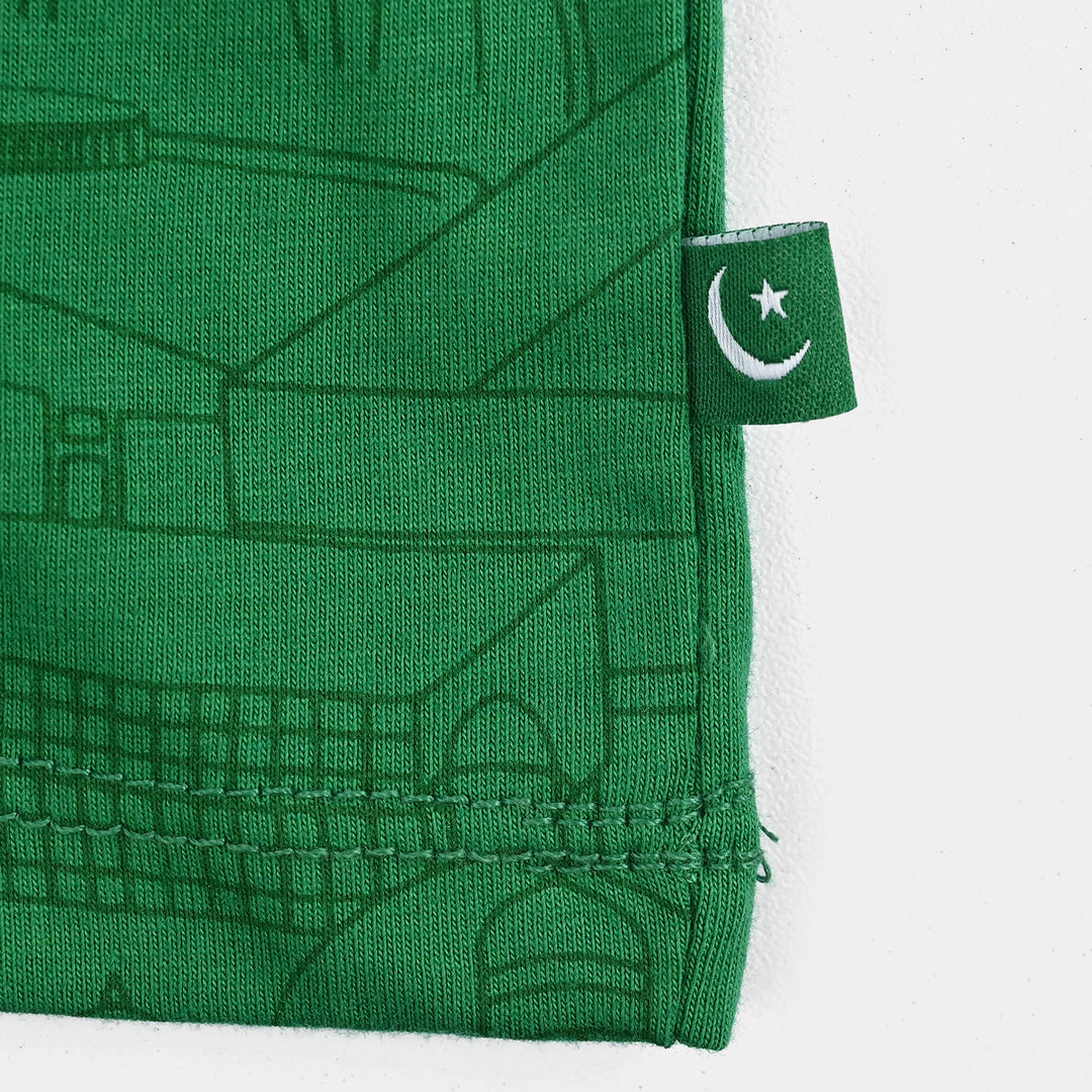 Infant Boys Poly Cotton Jersey T-Shirt 14th AUGUST-Joly Green