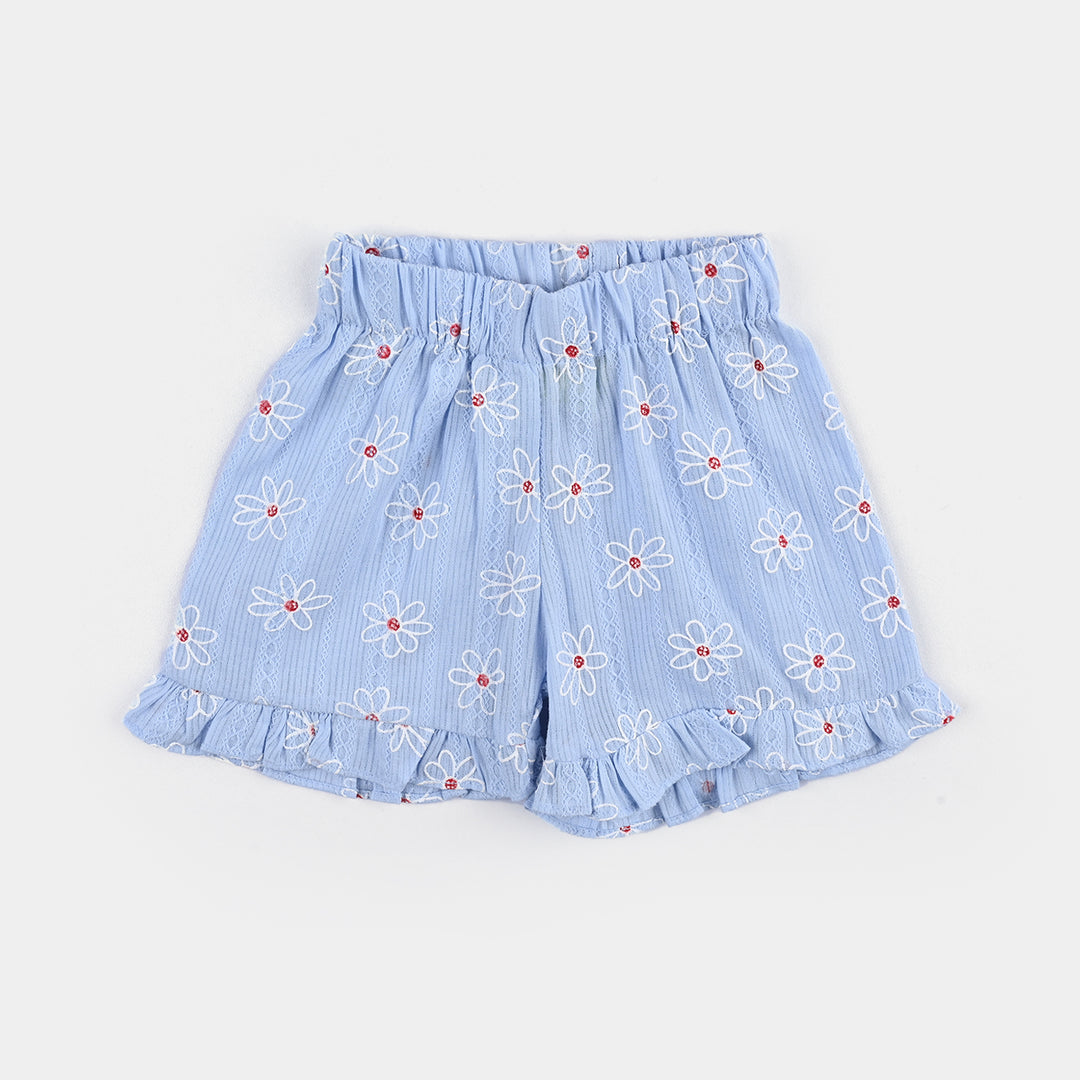 Infant Girls Cotton 2 PC Blue Daisy-LT.Blue