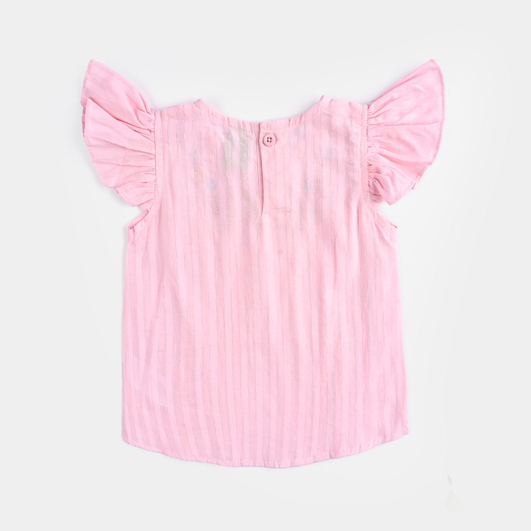 Infant Girls Cotton 2 PC Pleat Style-LT.Pink