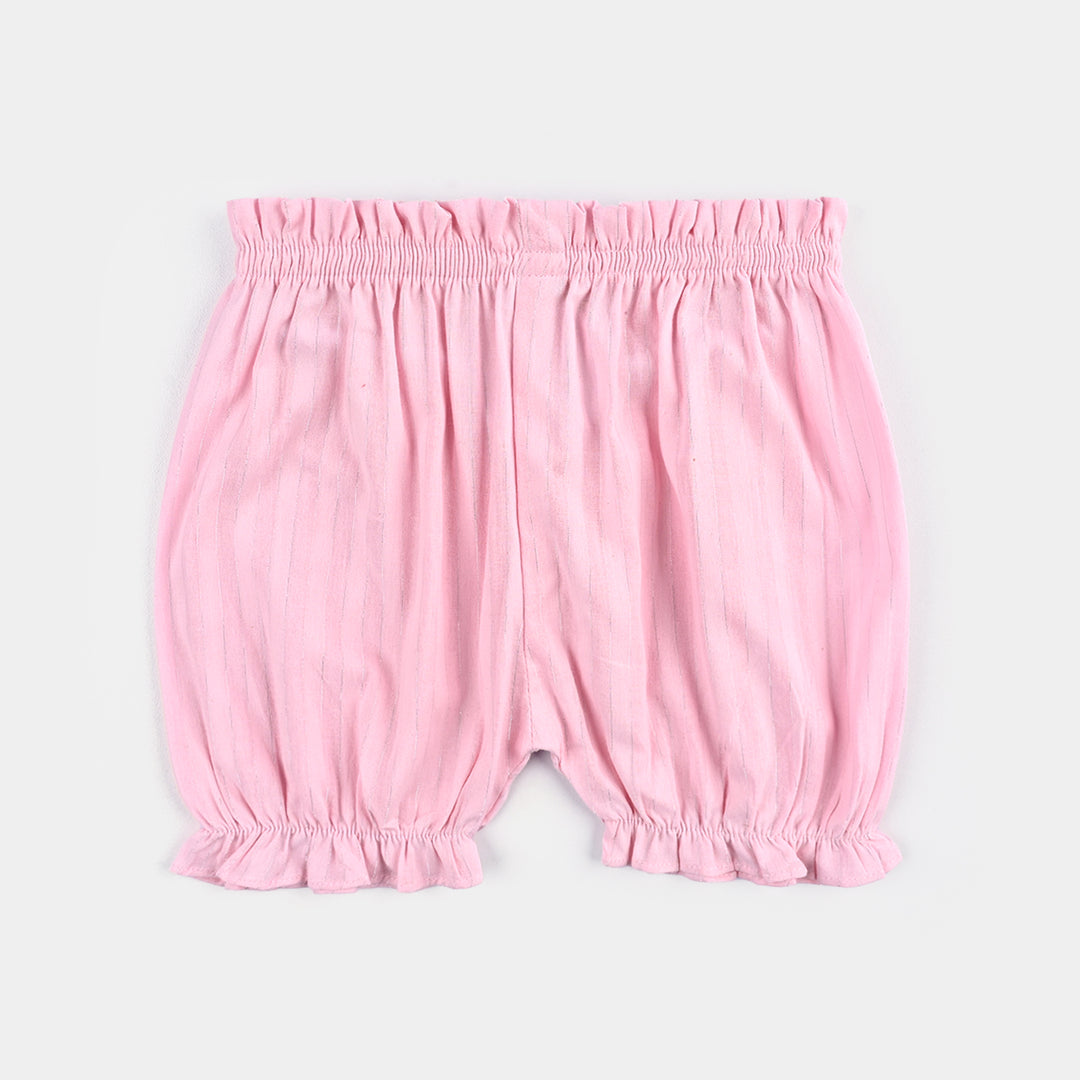 Infant Girls Cotton 2 PC Pleat Style-LT.Pink