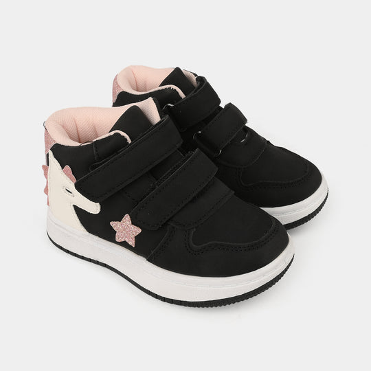 Girls Boots 126-15-Black.Pink