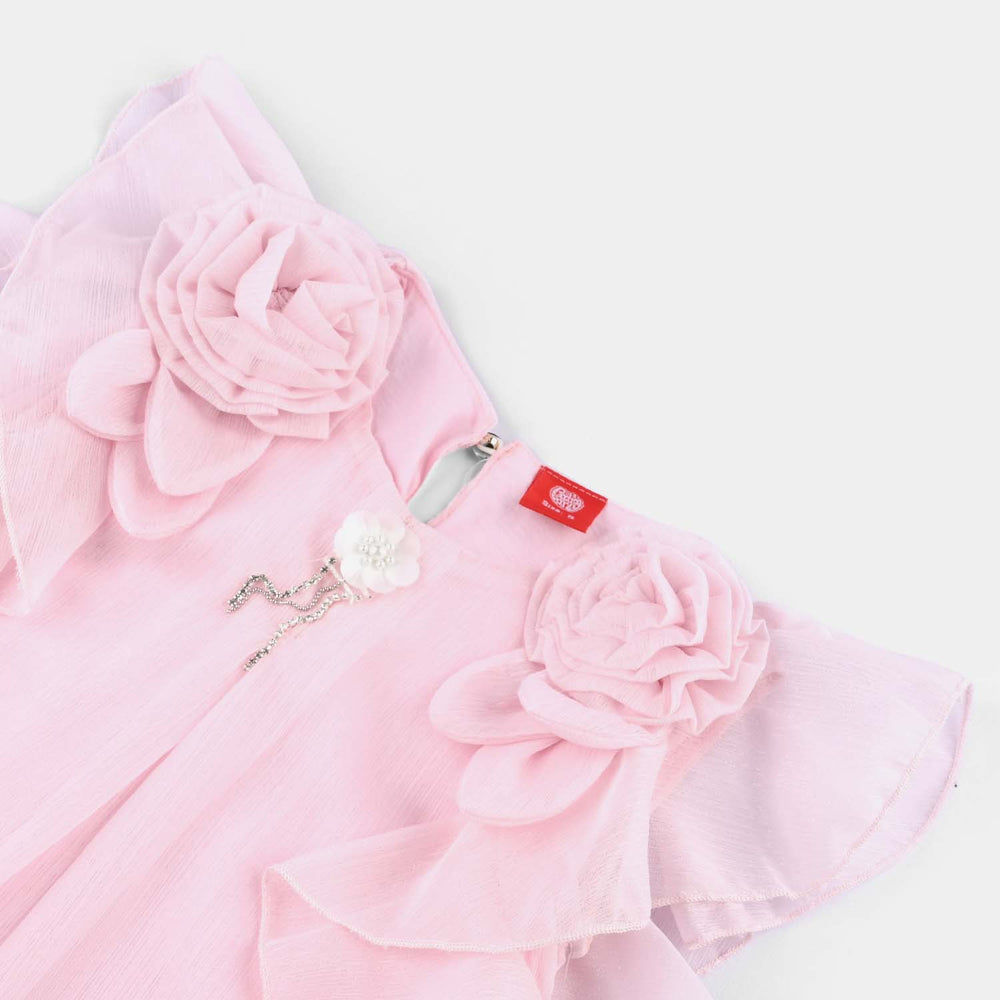 Girls Chiffon Top-Pink