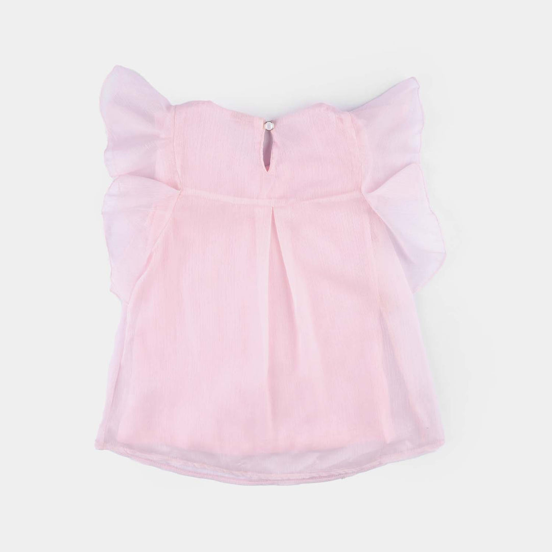 Girls Chiffon Top-Pink