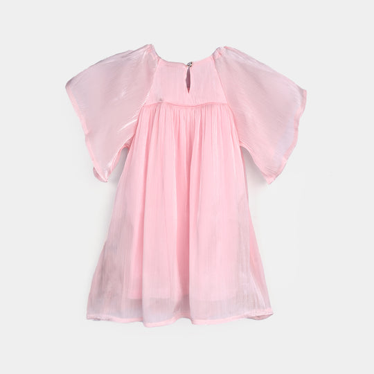 Girls Chiffon Top-Peach