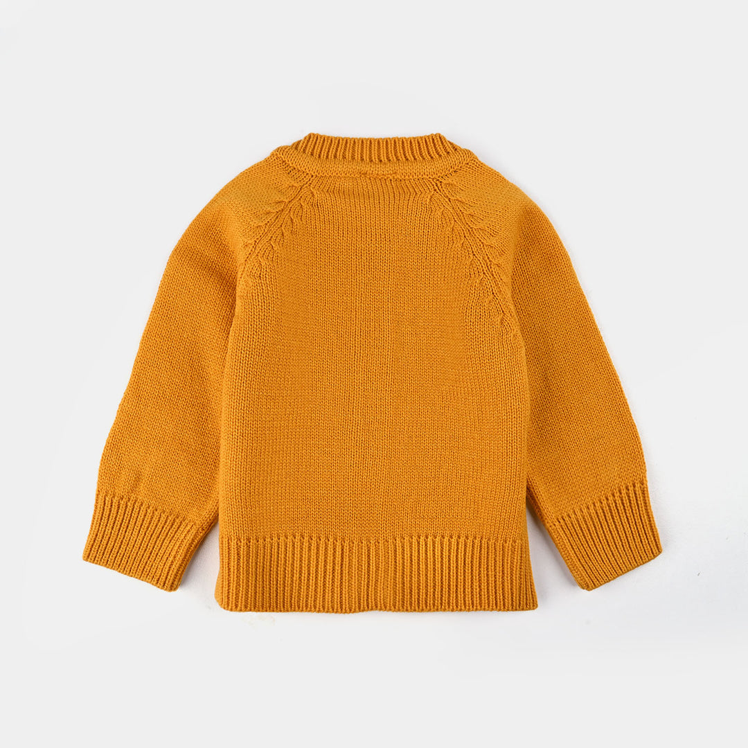 Infant Girls Acrylic Sweater-Garden Oasis-Mustard