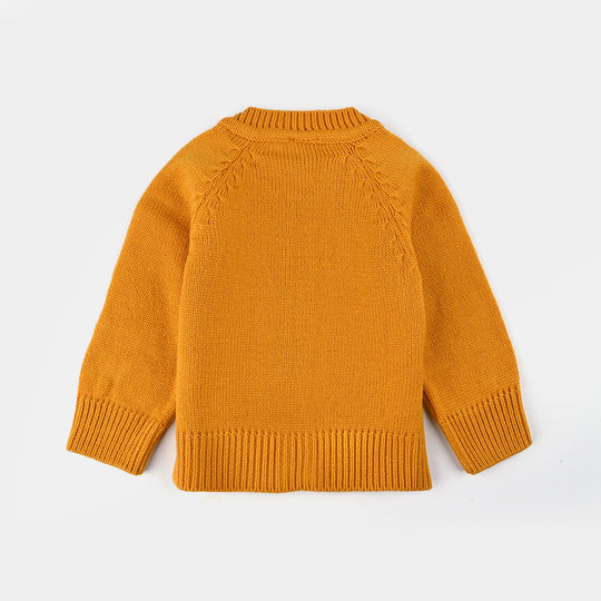 Infant Girls Acrylic Sweater-Garden Oasis-Mustard