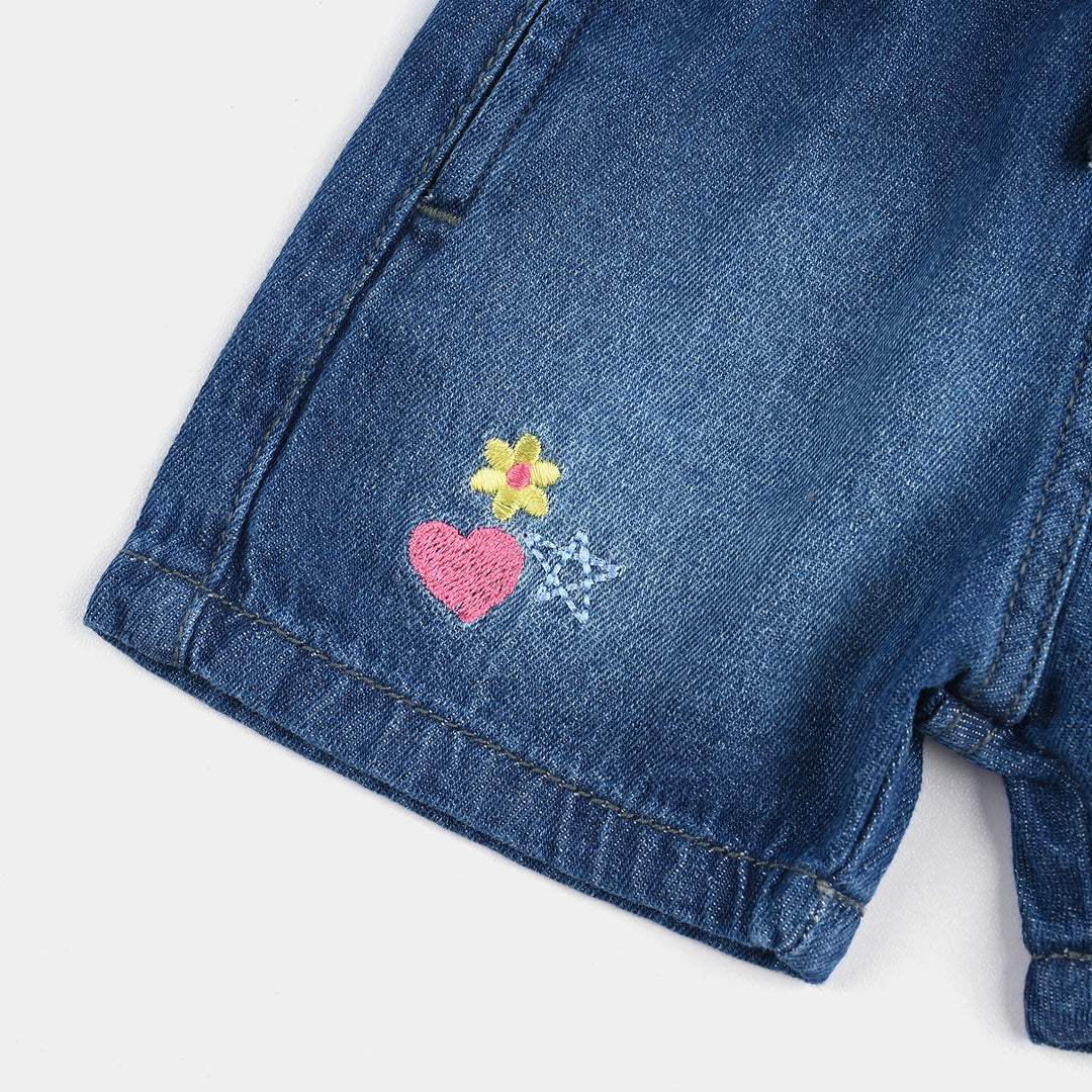 Infant Girls Denim rigid Short Rainbow-Mid Blue