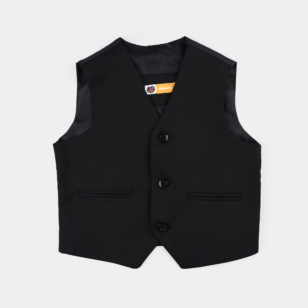 Boys Cotton Twill 3 Piece suit Classic Black