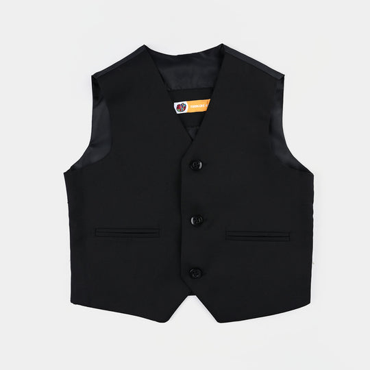 Boys Cotton Twill 3 Piece suit Classic Black