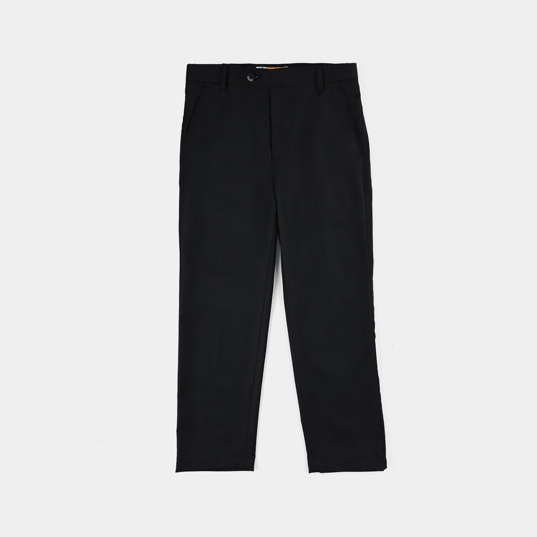 Boys Cotton Twill 3 Piece suit Classic Black