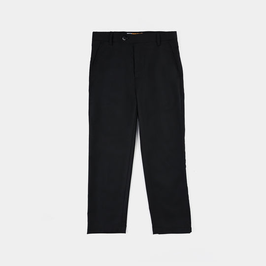 Boys Cotton Twill 3 Piece suit Classic Black