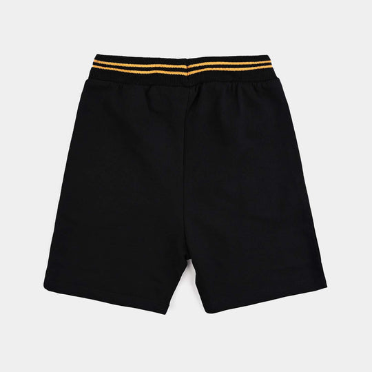 Boys Cotton Terry Short-Jet Black