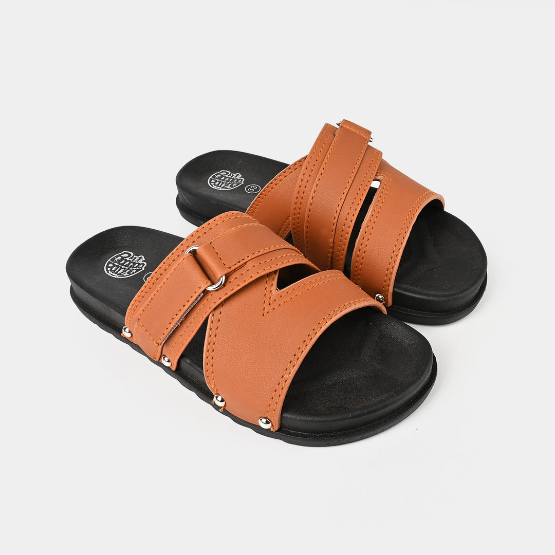 Boys Slides ZF-003-BROWN