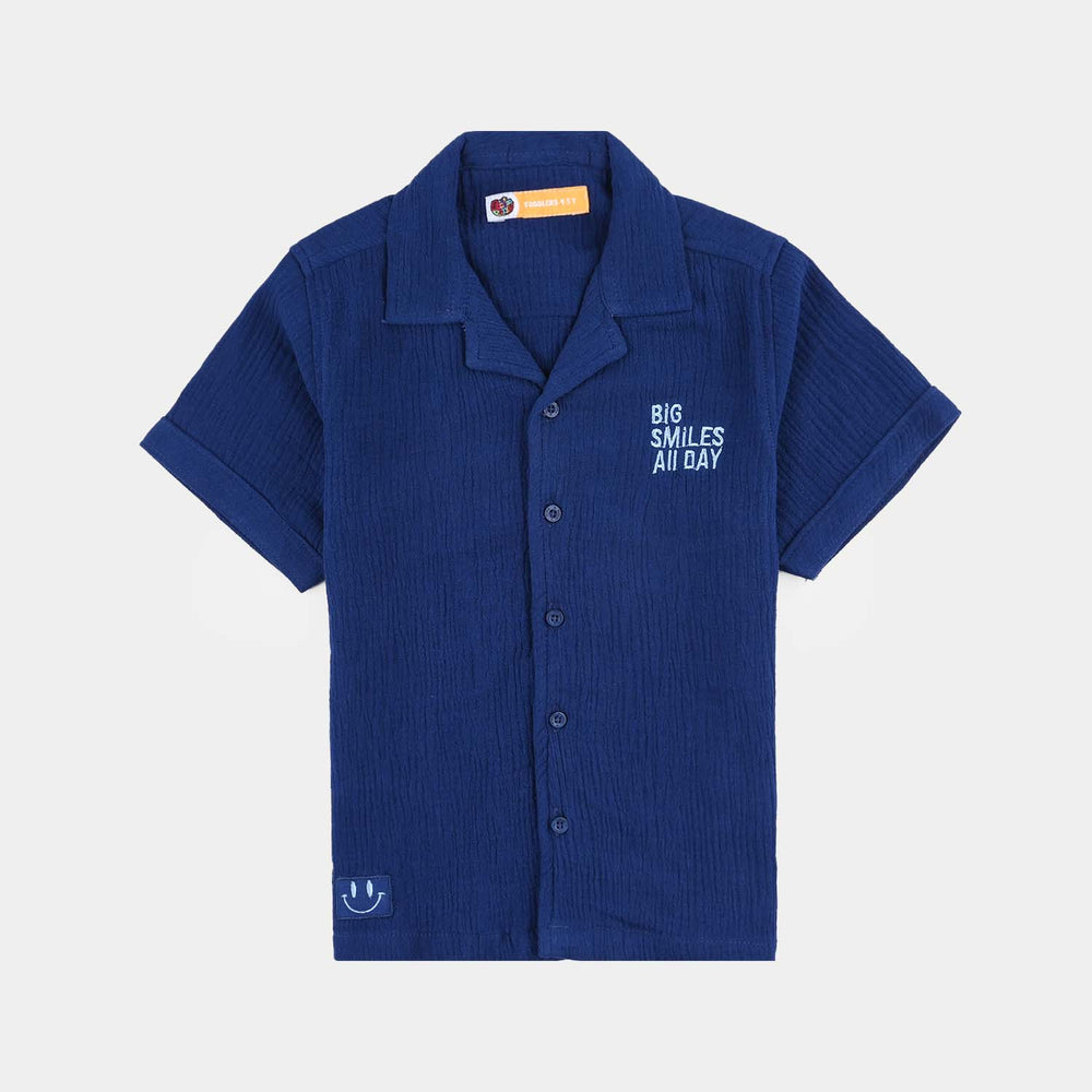 Boys Cotton Woven Suit Big Smile All Day-B-Blue