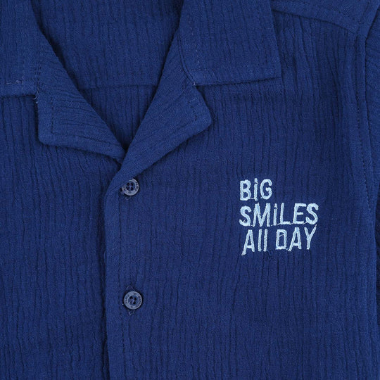 Boys Cotton Woven Suit Big Smile All Day-B-Blue