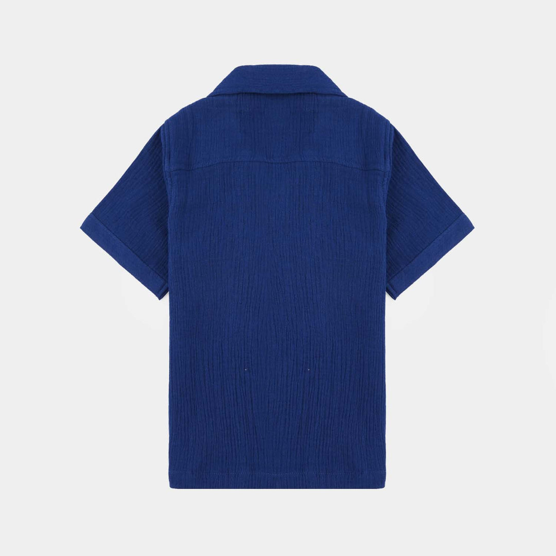 Boys Cotton Woven Suit Big Smile All Day-B-Blue