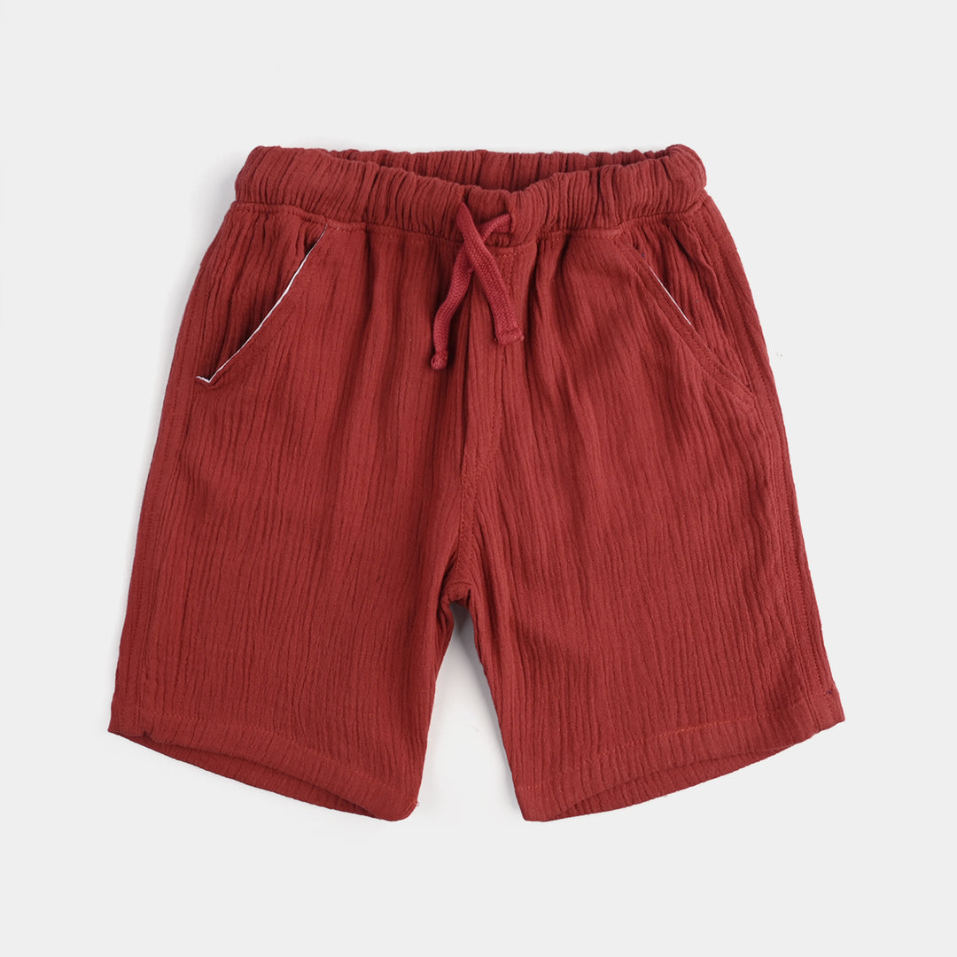 Boys Cotton Woven Suit Big Smile All Day-M-MAROON