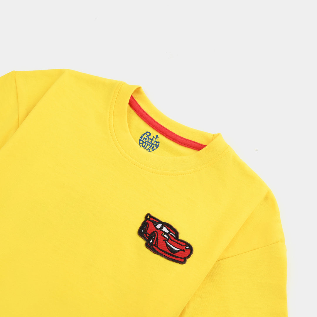 Boys Cotton Jersey T-Shirt H/S PIT Crew-Cyber Yellow