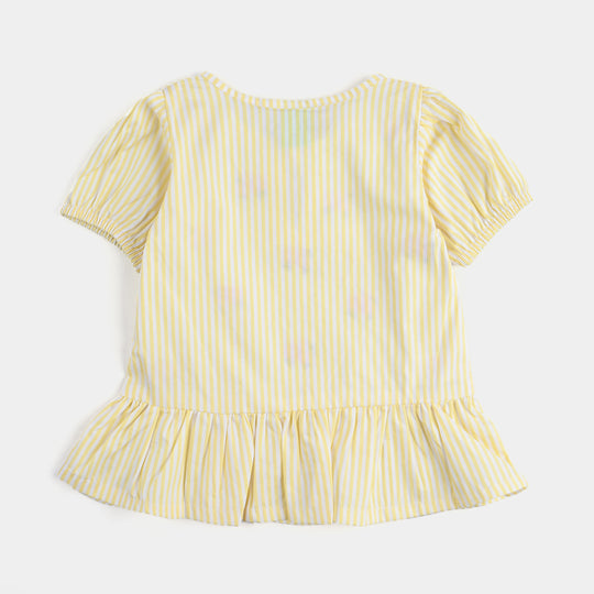 Infant Girls Cotton EMB Top Poppy-Yellow