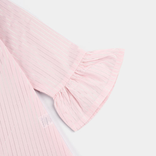 Girls Cotton EMB Top Pretty Pearls