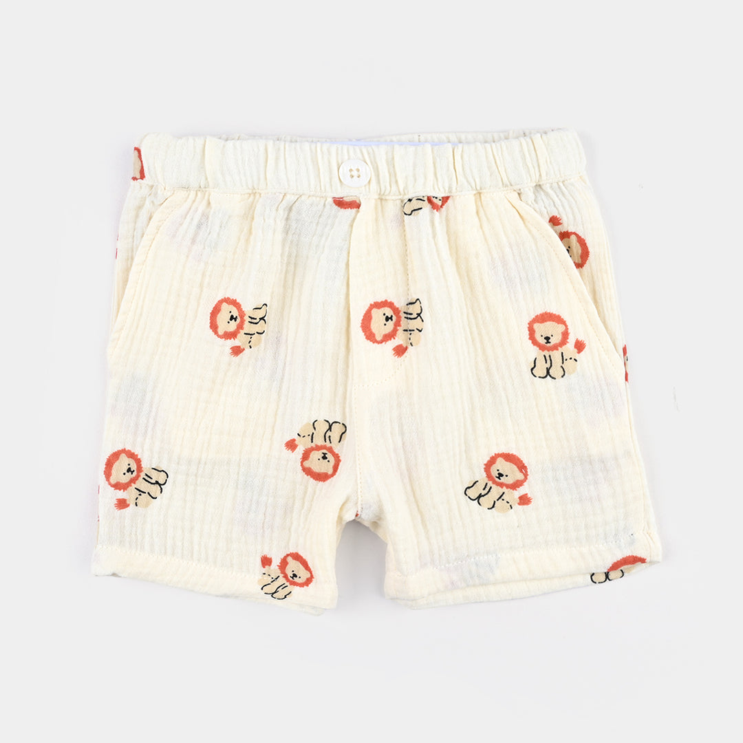 Infant Boys Cotton Suit The Lion-Cream