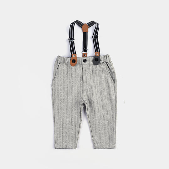 Infant Boys Oxford Suit Textured Syle-Black/Beige