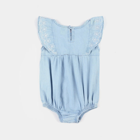 Infant Girls Tencel Denim (Light Denim) Romper Patels In The wind-Blue