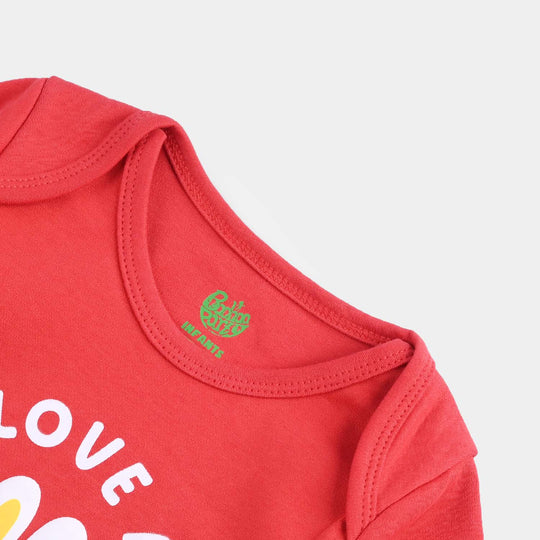 Infant Unisex Cotton Interlock I LOVE MY PHUPPO ROMPER-H.R.Red