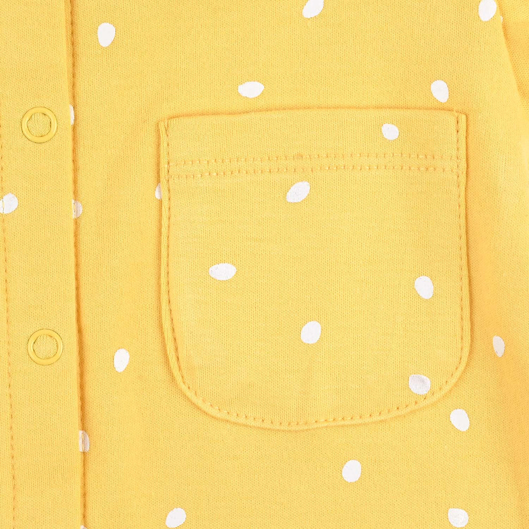Infant Girls Cotton Interlock Duckling In The Back Yard Romper