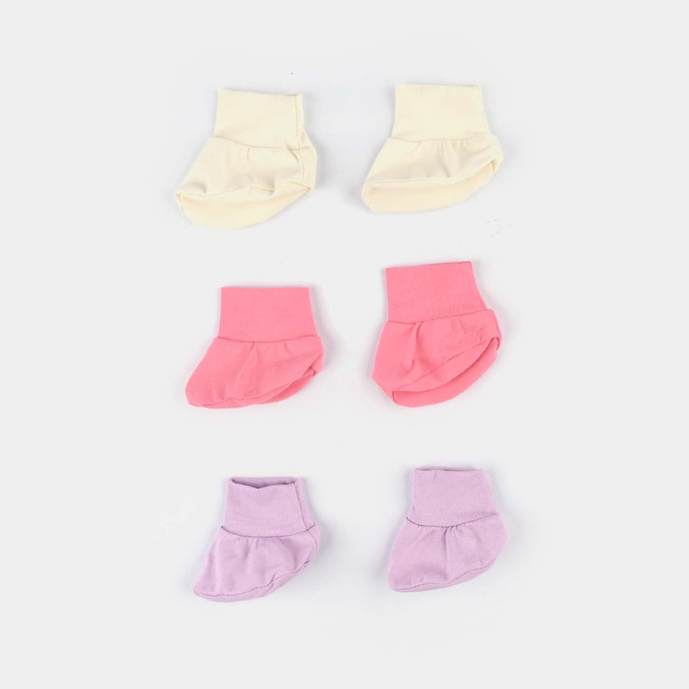 Baby Girl Mittens – 3 Pairs (Newborn)