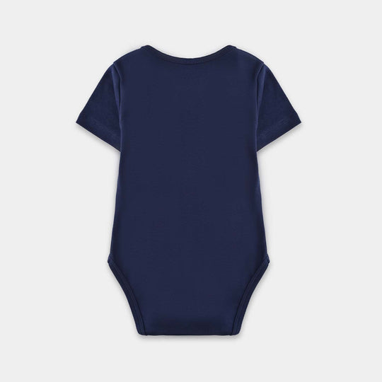 Infant Unisex Cotton Interlock I LOVE MY DADA AND DADI ROMPER-Navy Blue