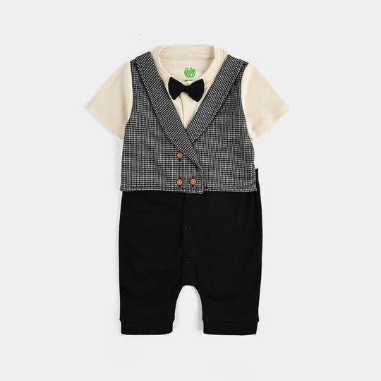 Infant Boys Cotton Interlock Fashion Romper