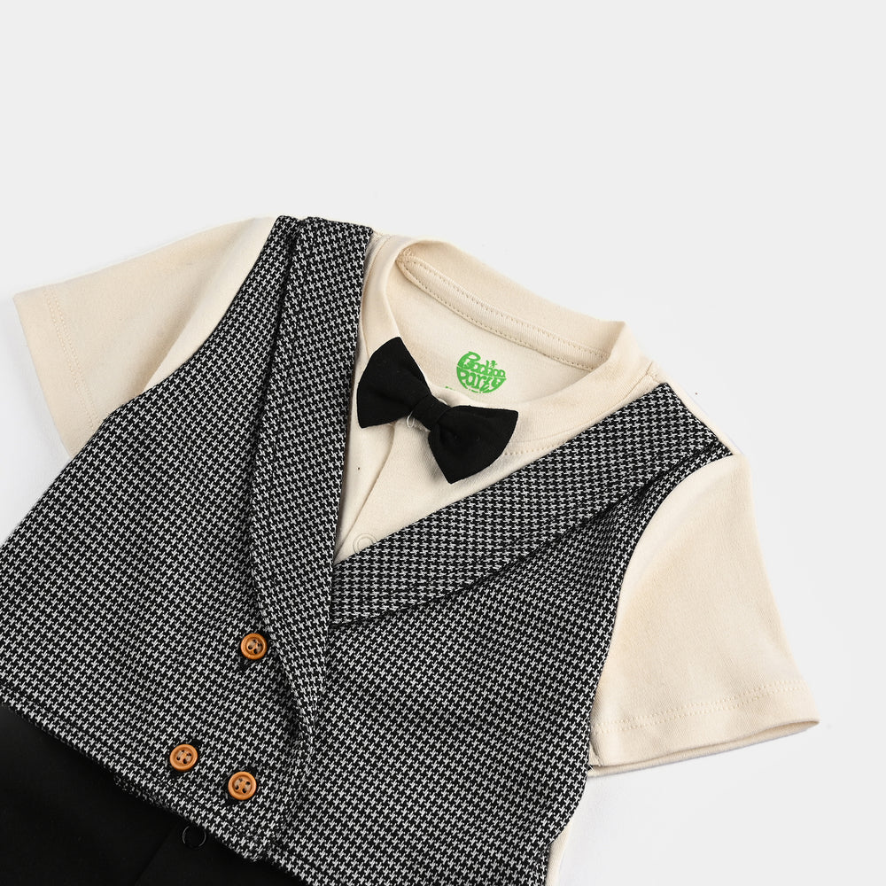 Infant Boys Cotton Interlock Fashion Romper