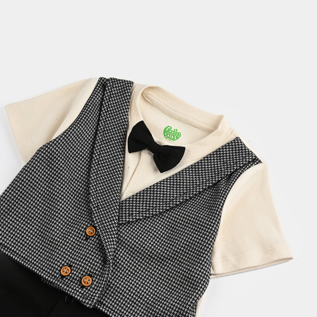 Infant Boys Cotton Interlock Fashion Romper